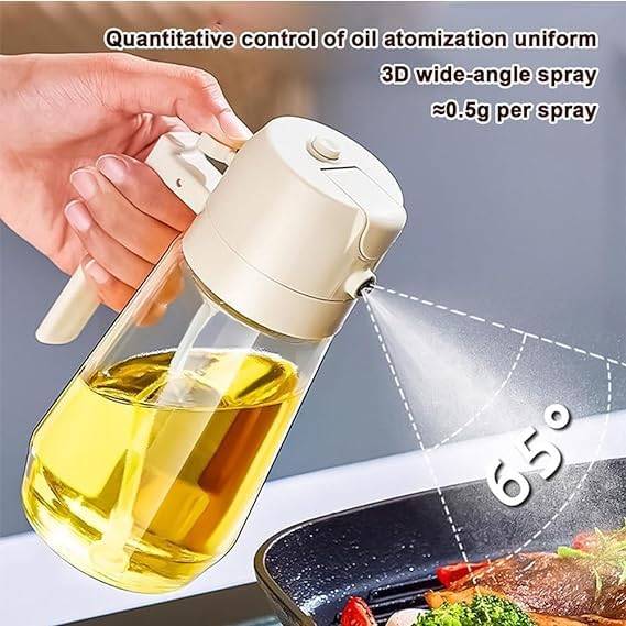 2 in 1 Oil Sprayer and Oil Dispenser Bottle 5 2 in 1 Oil Sprayer and Oil Dispenser Bottle 500ml