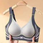 ওয়াইড স্ট্র্যাপ স্লিপ আরামদায়ক ফুল কভারেজ শেপিং ক্লাসিক স্পোর্টস ব্রা - Image 3