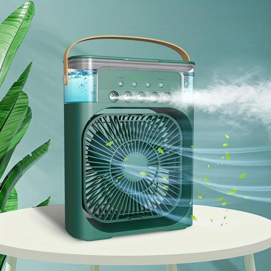 Portable Air Conditioner Fan 1 USB Portable Air Cooler Fan with LED Light - Image 1