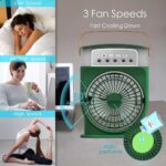 USB Portable Air Cooler Fan with LED Light - Image 2