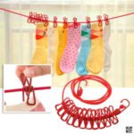Elastic Cloth Hanging Rope for Cloth Drying with 12 Clips - Image 5